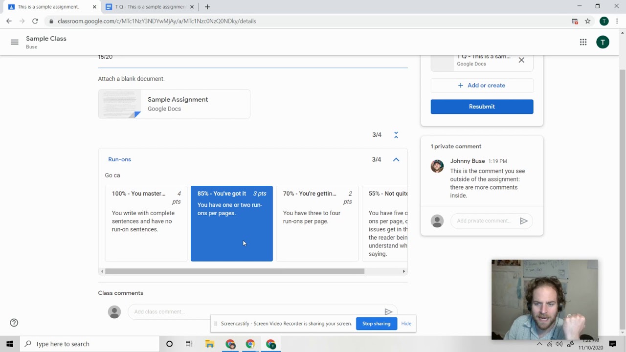 How To Check Rubric Feedback And Comments On Google Classroom Assignments YouTube