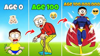 Nobita Age From 0 To 100,000,000 Year Old In Roblox 😱😱 | Funny Game |