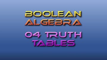 Computing Fundamentals Tutor Boolean Algebra 04: Truth Tables