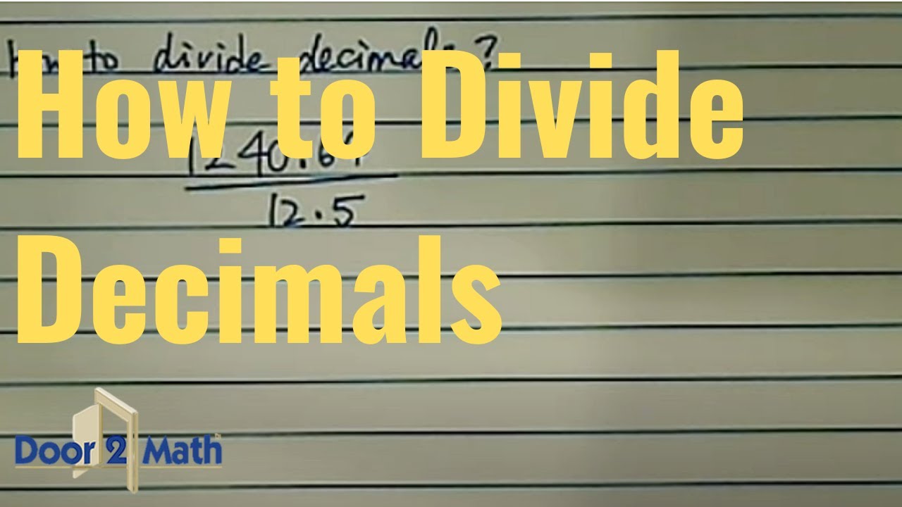 How To Divide Decimals Without Calculator Using Long Division To Solve 1240 64 12 5 By Hand Youtube