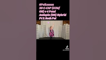 Pt2 Poi 3D C-CAP (CCW/OH) v 4 Petal Antispin (OH) Hybrid Pt 2: Both Poi #Poi #PoiTutorial #PoiDance