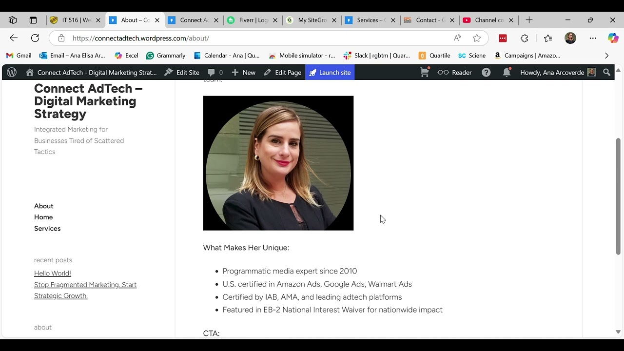 Used 2 WP sites: paid (SiteGround) & free. Compared tools, features, and custom design options.