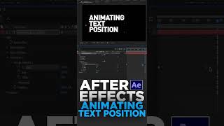 Animating text position in After Effects #aftereffectstutorial