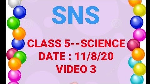 Samacheer Science..Class 5..Lesson 1...Organ Systems...(video 3)