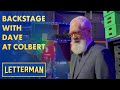 Backstage With Dave At Colbert | Letterman