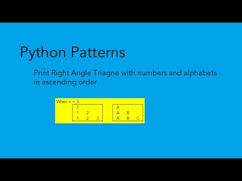 2.Print Right Angle Triangle with NUMBERS and ALPHABETS in Ascending Order