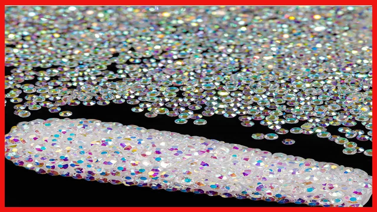 5000PCs 1.2mm Mini AB Glass Crystals for Nail Art Manicure Iridescent