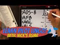 Asmr soft spoken pilot lingo lesson  writing on ipad