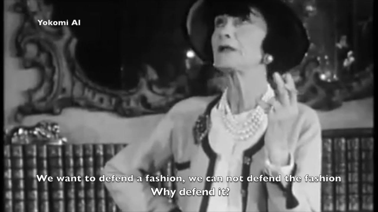 COCO CHANEL ABOUT COPY AND IMITATION (ENG SUB) 