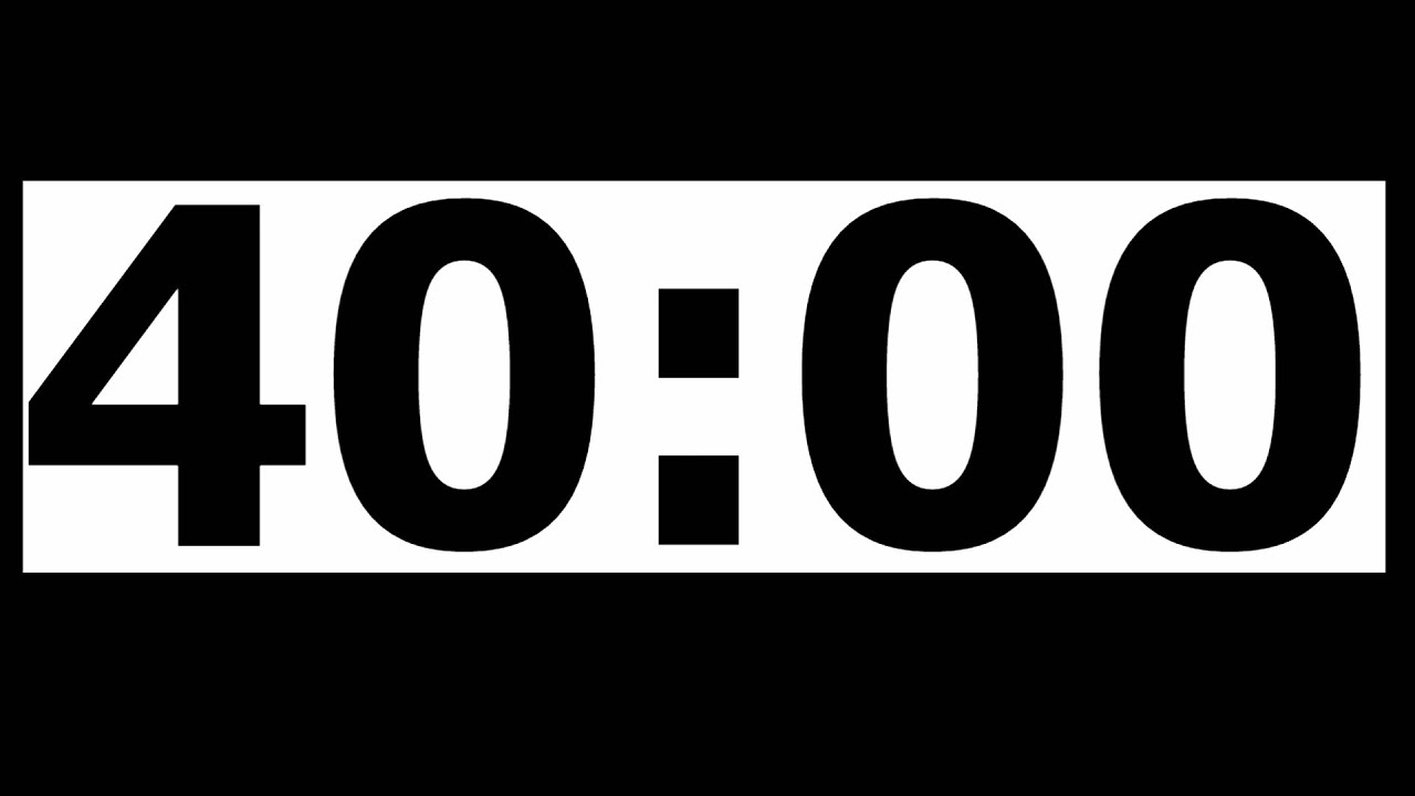 40 Minute Countdown Timer with Alarm - YouTube.