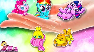 MY Tiny Pony Take Care | Mane 6 Compilation | Funny Pony Baby Compilation! [ANIMATIONS]