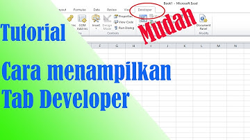 #TutorialExcel CARA MENAMPILKAN TAB DEVELOPER