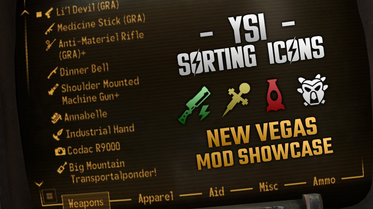 Mod categories at Fallout New Vegas - mods and community