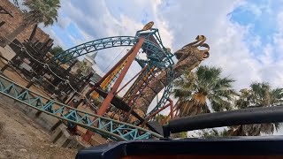 Cobra's Curse Spinning Roller Coaster Ride POV | Busch Gardens Tampa