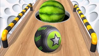 Watermelon Ball Reverse Speed Run Gameplay Going Ball Crezy Fun Satisfying Gameplay