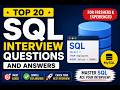 Top 20 SQL Interview Questions and Answers | SQL Interview Preparation for Freshers &amp; Experienced