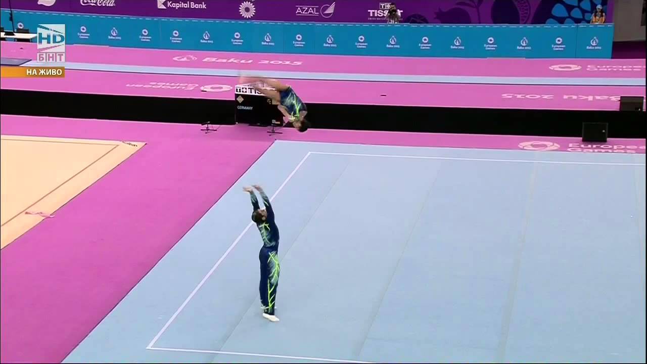 Елена Великова и Алекс Жеков - акробатика - Европейски игри