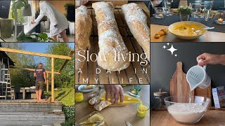 Slow living / homemade ciabatta baguettes for breakfast / DIY Pergola / Oslo