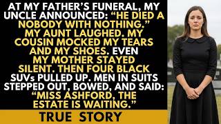 At My Father's Funeral My Uncle Said He Died a Nobody—Then Four Black SUVs Arrived to Reveal His...