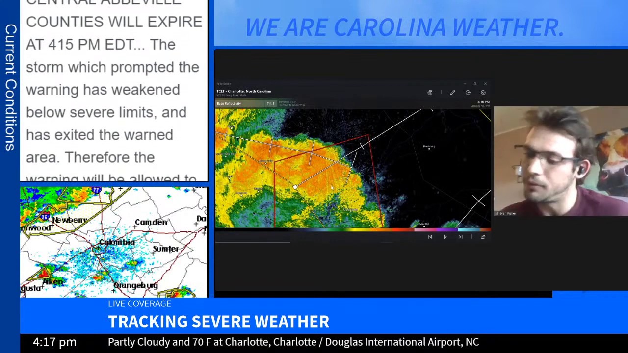 Tornado warning for Charlotte, North Carolina (Replay)  YouTube