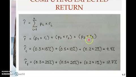 Chapter 13 - Return & Risk (Part 2)