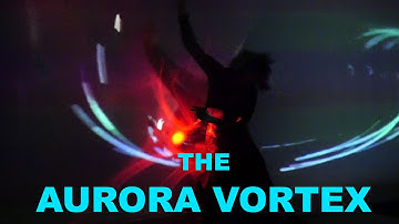 The Aurora Vortex - an interactive video installation with live projection and dancers