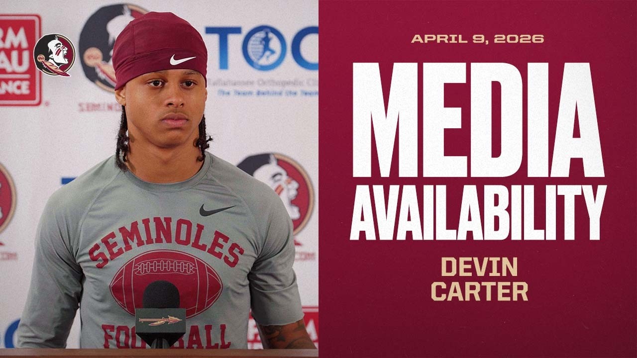 Image related to FSU Football | WR Devin Carter Post-Practice Media Availability