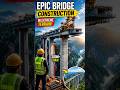 Epic Mountain Bridge Construction in Extreme Terrain 🚧🏔️ #BridgeConstruction #Construction