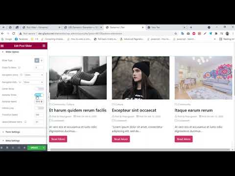 How to use widget Post Slider