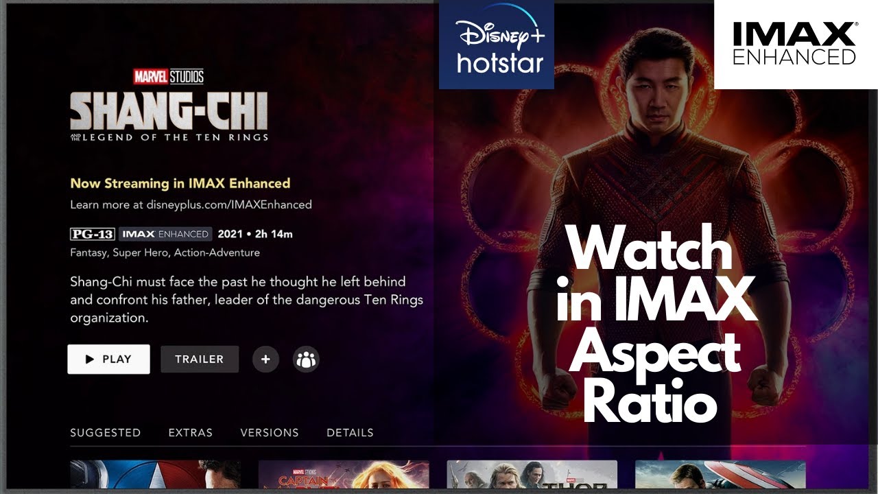 Watch Movie In Imax Enhanced Aspect Ratio On Disney+ Hotstar On Your 4K  Smart Tv 🔥🔥 - Youtube