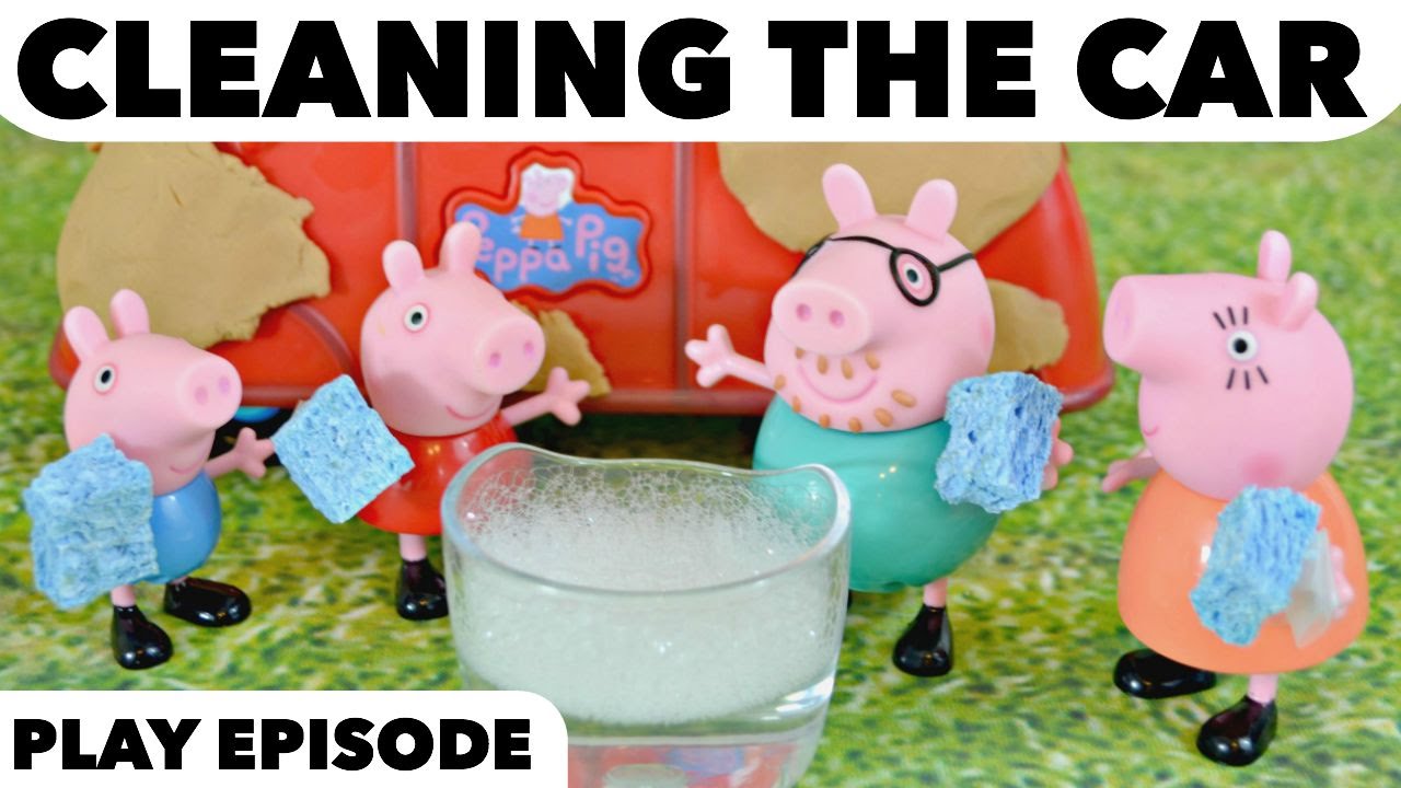 Peppa Pig Cleaning The Car FULL PLAY TIME EPISODE YouTube