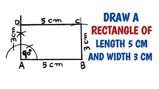 How to draw a rectangle of length 5cm and width 3cm by DRAWING EDUTECH 1,561 views 7 months ago 3 minutes, 42 seconds