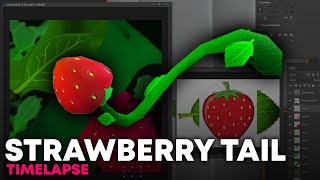 Strawberry Tail | UGC Modeling & Texturing Timelapse