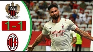 Ac Milan vs Nice 1-1 | 2021 Pre season Club Friendly | All Goals and Extended Highlights
