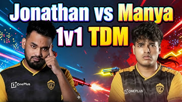 Jonathan vs Manya First Time 1v1 TDM Fight 🔥 | BGMI 1v1 Showdown | Who’s the Real King of TDM?