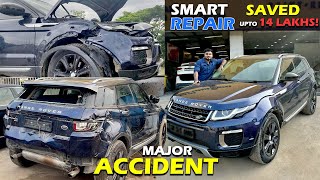 My Fav. Car EVOQUE Major Accident !!😭 Saved 14 Lakhs by Smart Repair at Less Price || TiNKR India
