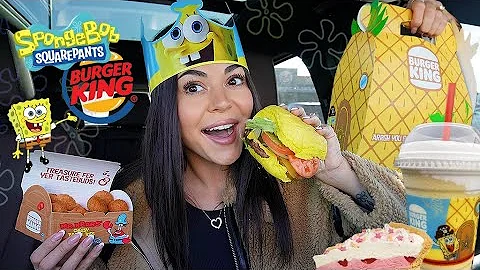 I Ordered the Burger King SPONGEBOB MEAL… and I’m obsessed!! 😭🍔