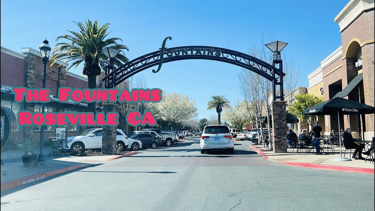 Shopping Center “The Fountains” Parking Lot Tour In Roseville YouTube