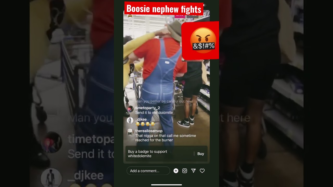 Boosie nephew & white Dolemite full fight 