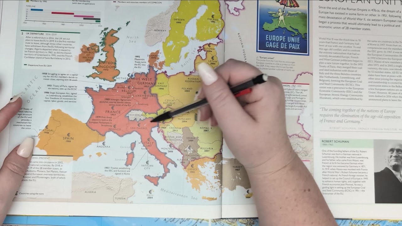ASMR ~ Maps of Decolonization! Southeast Asia, Africa, European Union ~ Soft Spoken