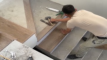 Hướng dẫn thi công mặt bậc cầu thang SPC | Sàn gỗ SPC | AMYGRES SPC