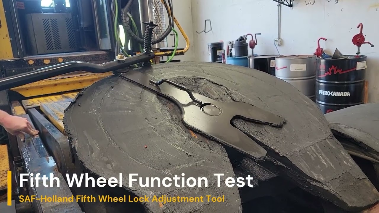 Yard Truck Fifth Wheel Function Test with Lock Adjustment Tool