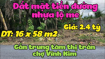 Tập 324 Đất vườn thích hợp cắt nhà nghỉ dưỡng làm vườn , đường xe ôtô , xã Long định tiền giang