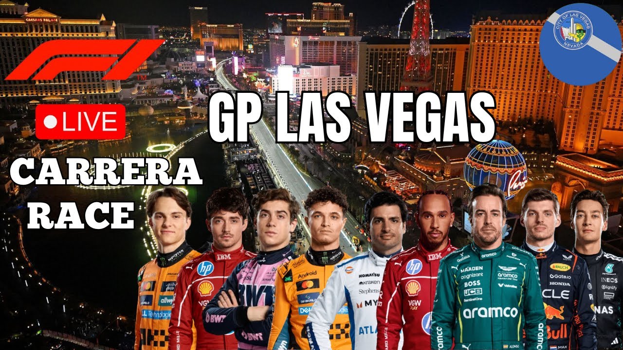 F1 EN VIVO🔴GP LAS VEGAS CARRERA COMPLETA - COMENTARIOS EN ESPAÑOL - Ivanin 8