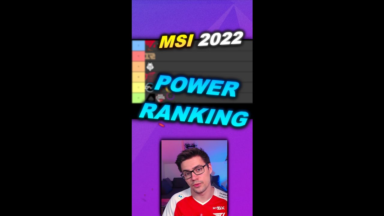 POWER RANKING MSI 2022 