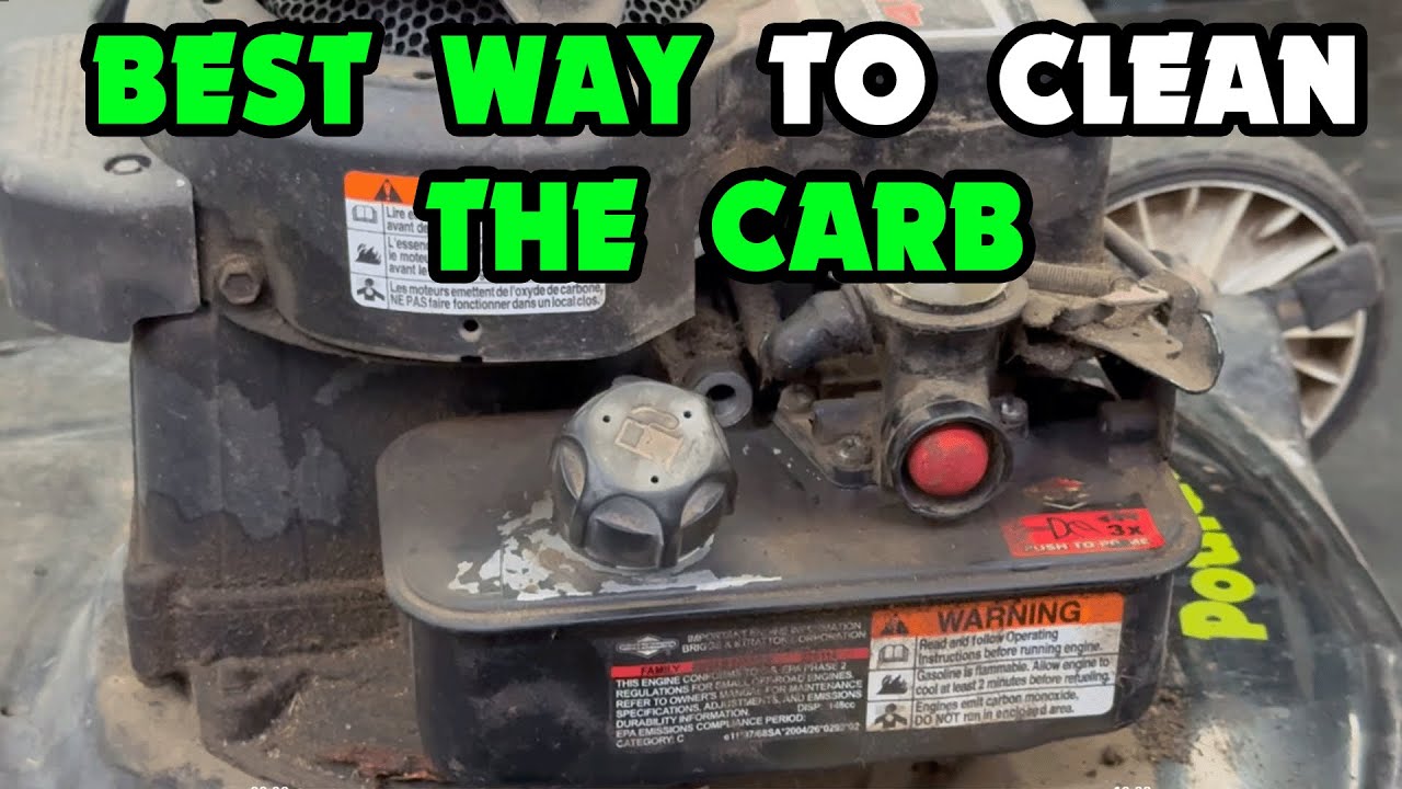 Best Way To Clean Carburetor on Poulan Pro 24" Push Mower - YouTube