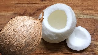 Easiest way to remove coconut flesh from the shell