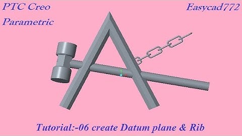 PTC Creo 3.0 How To Create Datum Plane And Rib With The Help Of Object Tutorial 6 For Beginners