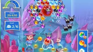 Bubble Witch 2 Saga Level 2253 with no booster & 1 bubble left