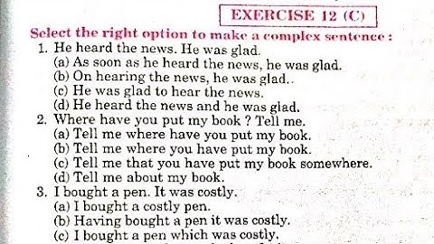Complex Sentence Practice set From Excellent Book Class 12 Solved by Ramesh Sir with easy tricks